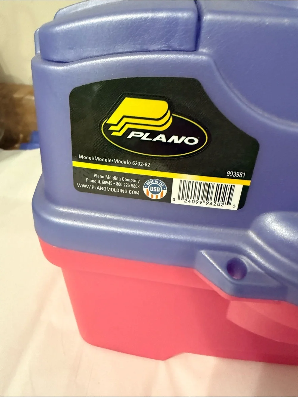 Plano 6202 Pink Periwinkle Two Tray Tackle Box Craft Organizer USA